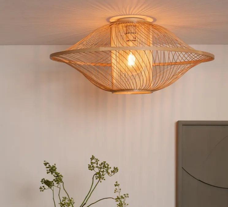 Plafonnier, Maui L, naturel , Ø70cm, H32cm - Good&Mojo