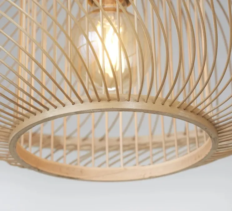 Plafonnier, Maui L, naturel , Ø70cm, H32cm - Good&Mojo