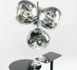 Plafonnier, Melt Small, chrome argent, LED, dim, 3000k, 2300 lm, Ø98cm, H103cm - Tom Dixon
