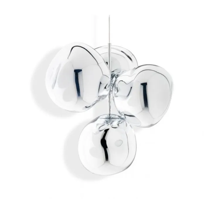 Plafonnier, Melt Small, chrome argent, LED, dim, 3000k, 2300 lm, Ø98cm, H103cm - Tom Dixon