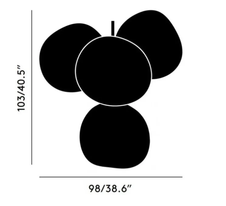 Plafonnier, Melt Small, chrome argent, LED, dim, 3000k, 2300 lm, Ø98cm, H103cm - Tom Dixon