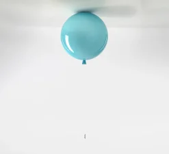 Plafonnier, Memory 400, turquoise brillant, câble blanc, Ø40cm, H41,5cm - Brokis