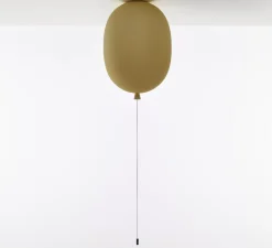 Plafonnier, Memory Oval 350, ambre mat, Ø35cm, H50,5cm - Brokis