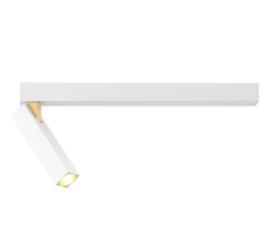 Plafonnier, Mick 1.0, blanc et or, LED, dim, 2700K, 410 lm, L33cm, H13cm - Wever&Ducré