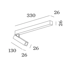 Plafonnier, Mick 1.0, blanc et or, LED, dim, 2700K, 410 lm, L33cm, H13cm - Wever&Ducré