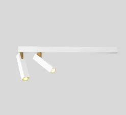 Plafonnier, Mick 2.0, blanc, or, LED, dim, 2700K, 460 lm, L45cm, H13cm - Wever&Ducré