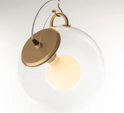 Plafonnier, Miconos, doré satiné, Ø30cm, H48cm - Artemide