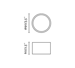 Plafonnier, Mizu, noir, LED, 2700K, 420 lm, Ø9cm, H6cm - Faro