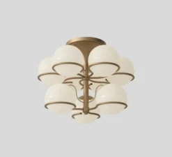 Plafonnier, Model 2042/9, champagne, Ø65cm, H50cm - Astep