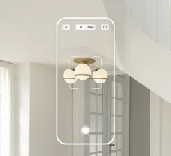 Plafonnier, Model 2042/3, champagne, Ø65cm, H29cm - Astep