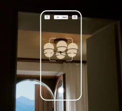 Plafonnier, Model 2042/6, noir, Ø65cm, H29cm - Astep