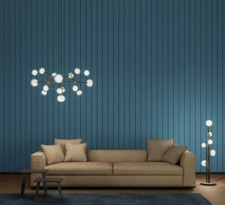 Plafonnier, NABILA-552.16, IP40, noir et laiton, Ø130cm, H58cm - Tooy