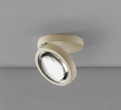 Plafonnier, Nautilus, champagne, LED, 2700K, 995 lm, Ø13,4cm, H5,8cm - Lodes