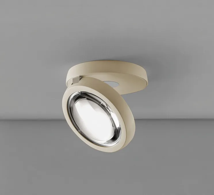 Plafonnier, Nautilus, champagne, LED, 2700K, 995 lm, Ø13,4cm, H5,8cm - Lodes