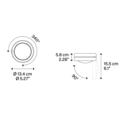 Plafonnier, Nautilus, champagne, LED, 2700K, 995 lm, Ø13,4cm, H5,8cm - Lodes