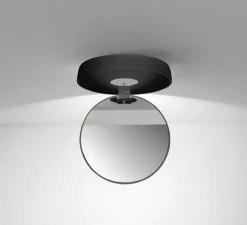 Plafonnier, Nautilus, noir mat, LED, 2700K, 995 lm, Ø13,4cm, H5,8cm - Lodes