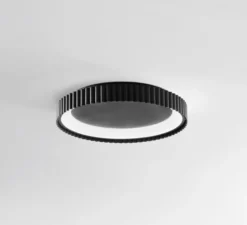 Plafonnier, Nike, noir, LED, 2700-3200-4000K, 4380 lm, ⌀39cm, H6,5cm - Nedgis