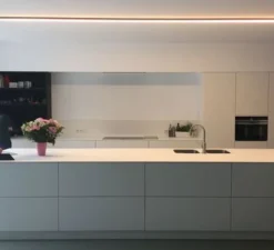 Plafonnier, Ninza C, noir, LED, 2700K, 660 lm ,IP65, L120cm, H3,5cm - Dark