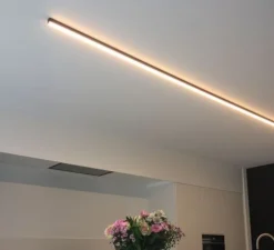 Plafonnier, Ninza C, noir, LED, 2700K, 660 lm, L180cm, H3,5cm - Dark