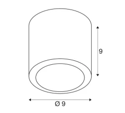 Plafonnier, Oculus, blanc, LED, dim, 2000-3000K, 36-780 lm, Ø9cm, H9cm - SLV