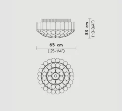 Plafonnier, Odeon, or, Ø65cm, H33cm - Slamp