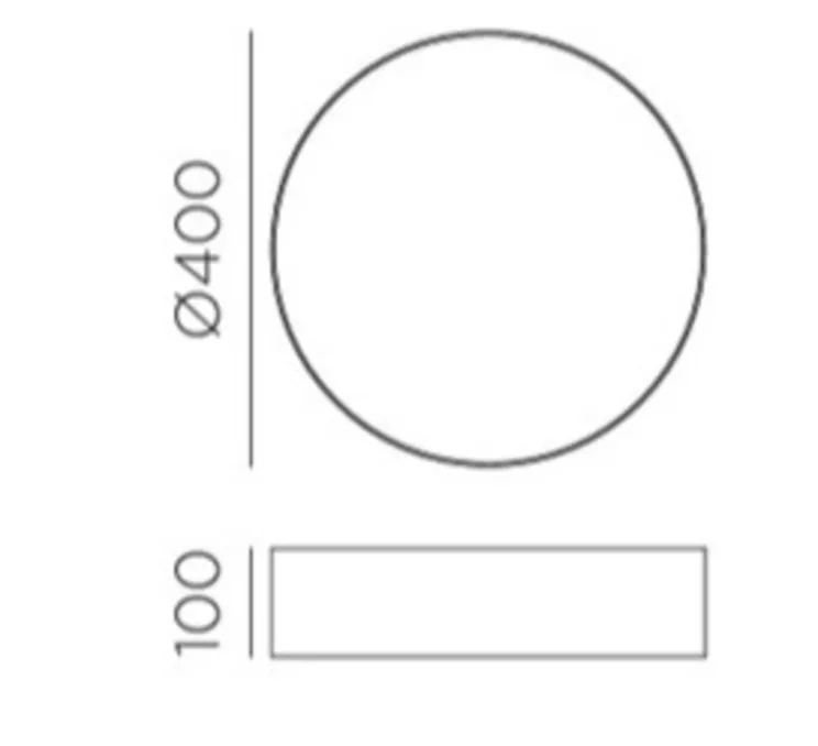 Plafonnier, Olga, tissu noir, Ø40cm, H10cm - MDC