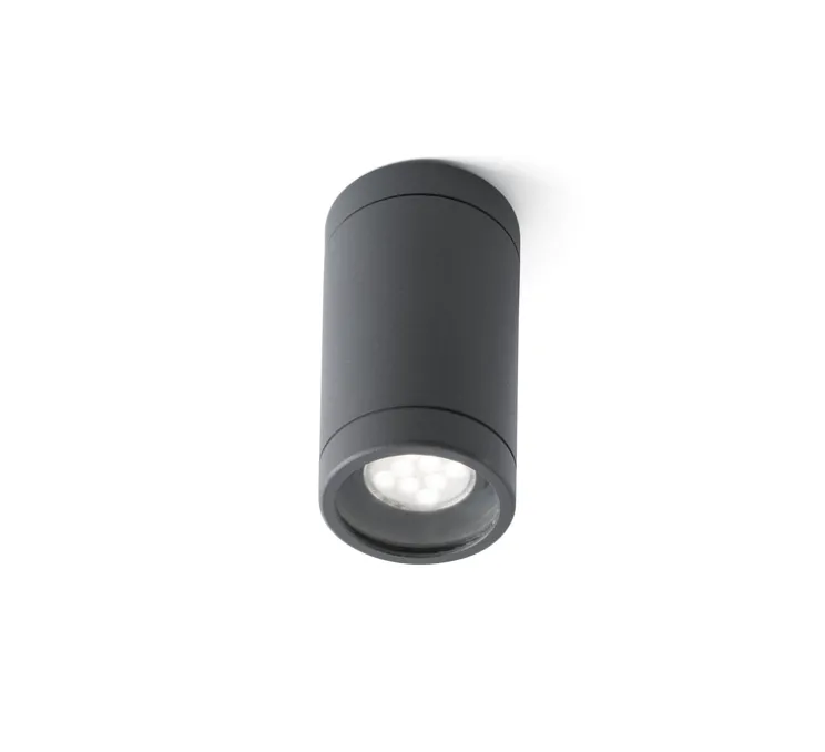 Plafonnier, Olot, gris, Ø6cm, H10,5cm, IP44, 40° - Faro