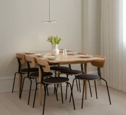 Plafonnier, Omni, acier brossé, LED, dim, 2700K, 1200 lm, L74cm, H1,9cm - Umage