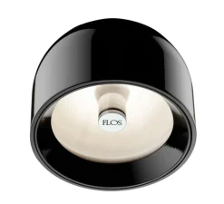 Plafonnier, orientable, semi-encastré, Wan, noir, 68°, Ø11,5cm, H8,9cm - Flos