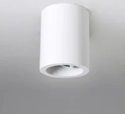 Plafonnier, Osca round 140 adjust, blanc, prêt à peindre, Ø11cm, H14cm - Astro