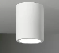 Plafonnier, Osca round 140, blanc, prêt à peindre, Ø11cm, H14cm - Astro