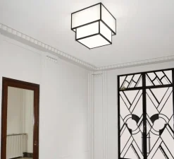 Plafonnier, Oto 430 avec détecteur de mouvement, noir, IP44, LED, 2700K, 1250 à 2500 lm, L42cm, H31cm - Raphaël Armand