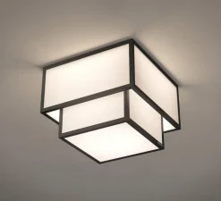 Plafonnier, Oto 430, noir, IP44, LED, 2700K, 1250 à 2500 lm, L42cm, H31cm - Raphaël Armand