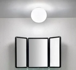 Plafonnier ou applique, Glo-Ball Zero, blanc, Ø19cm, H16cm - Flos