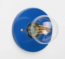 Plafonnier ou spot E27, adele, bleu, L10cm, H10cm - Zangra