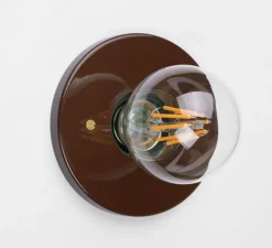 Plafonnier ou spot E27, adele, marron, L10cm, H10cm - Zangra