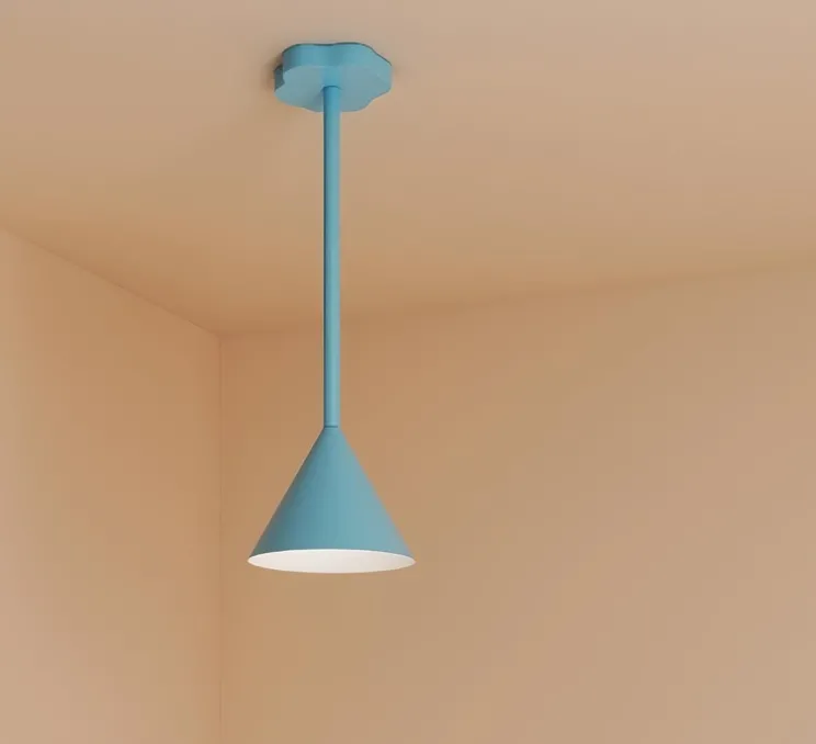 Plafonnier, Outlines, bleu, L20cm, H58,8cm - Atelier Areti