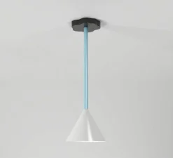 Plafonnier, Outlines, noir, bleu, blanc, L20cm, H58,8cm - Atelier Areti