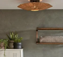 Plafonnier, Panama S, marron, Ø45cm, H5cm - Good&Mojo