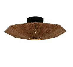 Plafonnier, Panama S, marron, Ø45cm, H5cm - Good&Mojo