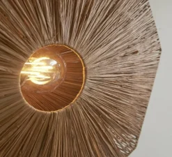 Plafonnier, Panama S, marron, Ø45cm, H5cm - Good&Mojo