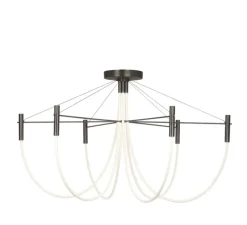 Plafonnier, Paradoxe 6L, graphite satiné, LED, dim, 2700K, 4800 lm, Ø115cm, H68cm - CVL