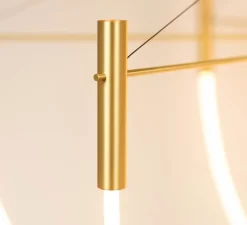 Plafonnier, Paradoxe 5L, laiton satiné, LED, dim, 2700K, 2850 lm, Ø89cm, H58cm - CVL