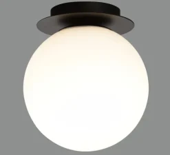 Plafonnier, Parma, noir, IP44, Ø18cm, H20cm - ACB