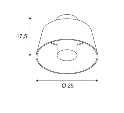 Plafonnier, Photoni, rouille, IP65, Ø25cm, H17,5cm - SLV
