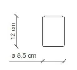 Plafonnier, Pi, rouge corail, Ø8,5cm, H12cm - Ferroluce