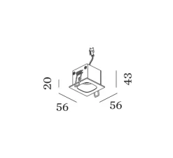 Plafonnier, Pirro 1.0, blanc & noir, LED, 2700K, 380lm, Ø5,6cm, H4,3cm - Wever & Ducré