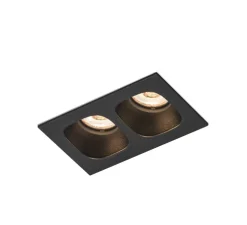 Plafonnier, Pirro 2.0, noir, LED, 2700K, 2x380lm, L10cm, H4,3cm - Wever & Ducré