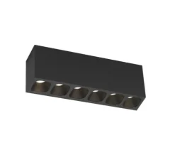 Plafonnier, Pirro petit surface 6.0, noir, LED, dim, 2700K, 1020 lm, L16,2cm, H5cm - Wever&Ducré