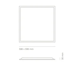 Plafonnier, Pixel 40W, blanc, LED, 3000K, 4800 lm, Ø59,6cm, H3cm - Nexia